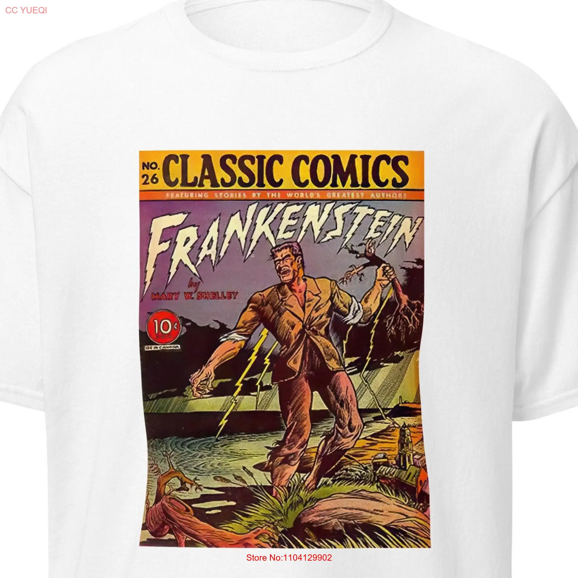 Vintage Comic Book shirt of Frankenstein fan gift for Halloween party top Trick or TreaT T monster 2XL 3XL