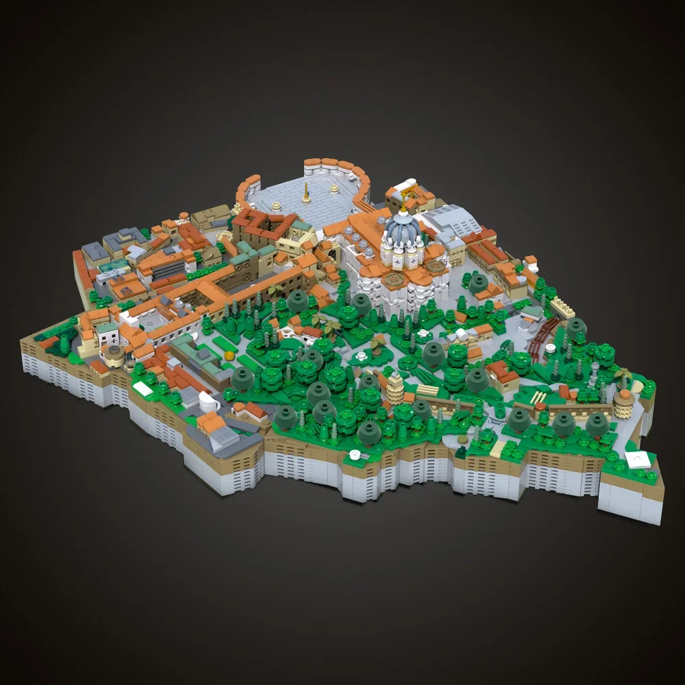 

MOC-208889 Город Ватикан Строительные блоки Модель Модульная Ватикан Город Архитектура Вид на улицу Кирпичи Сборка Игрушки Дети DIY Подарки