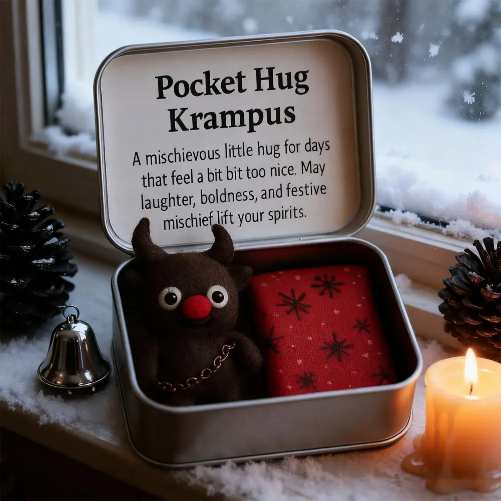 Handmade Pocket Hug Message Card Little Pocket Hug Token Xmas Stocking Stuffers Christmas Pocket Hug Whimsical Holiday Gift