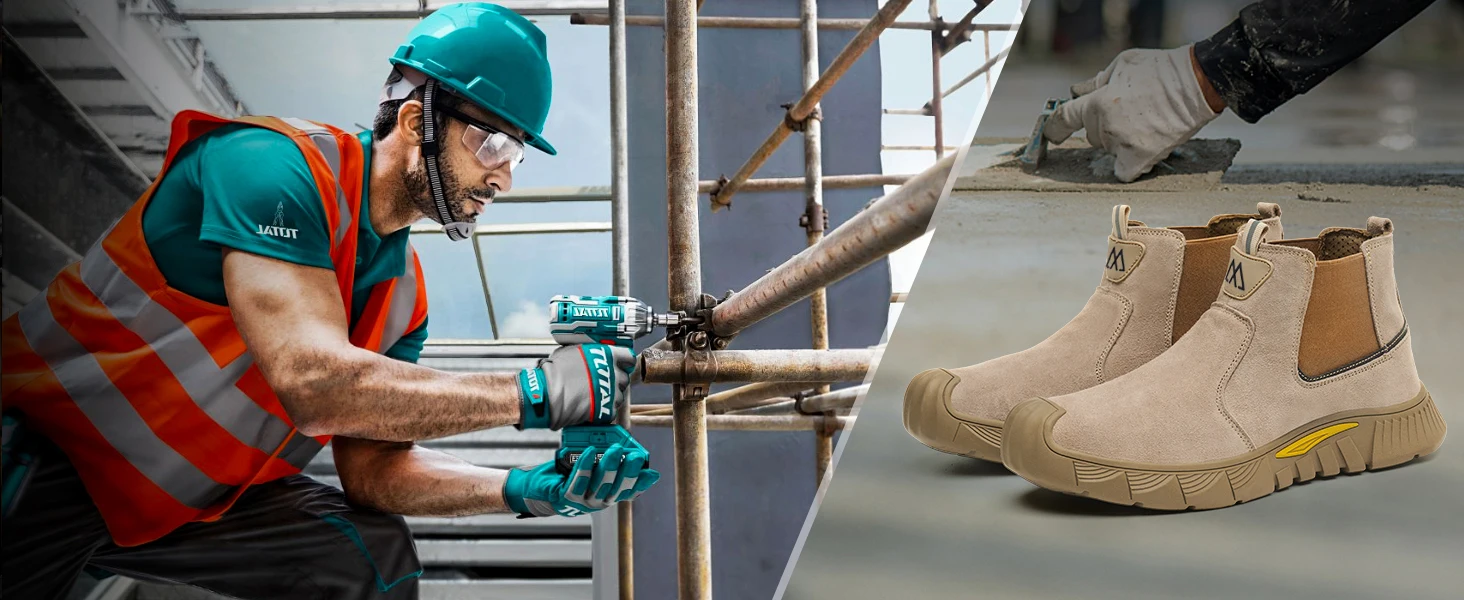 Fabrikqualität Herren-Sicherheitsschuhe Komfortable Herren-Arbeitsschuhe Unzerstörbare Durchstichsichere Leichte Outdoor-Arbeitsstiefel – Detail 9