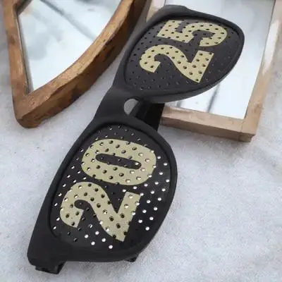 

2025 New Year Party Glasses Big Size Shiny Lens Uniquefun Graduation Photo Props Celebratory Glasses For Wedding Birthday Prom