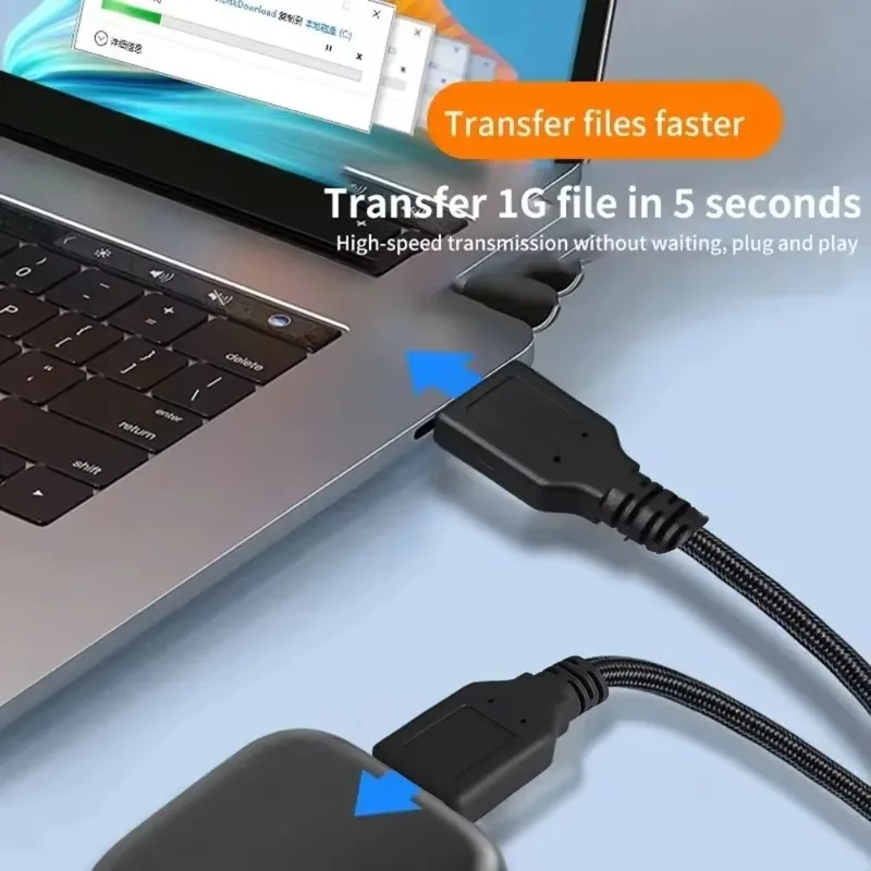 USB 3.0 To USB 3.0 Extension Cable USB A Male To Male USB3.0 Extender Cord Fast Data Transmission for Hard Drive Radiator