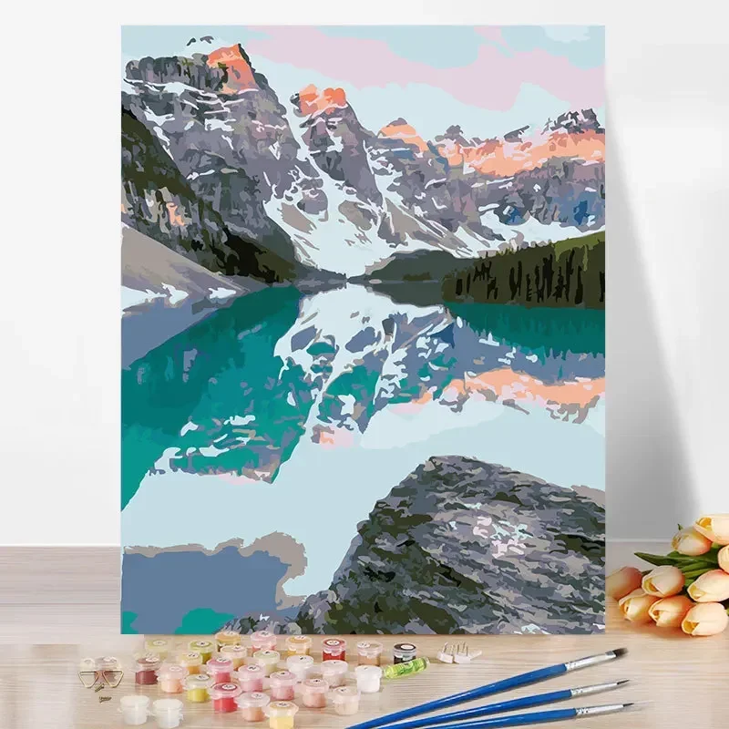 

8338120 Цифровая картина маслом, современная простая ручная роспись, цветная наполнитель, украшение для гостиной, живопись