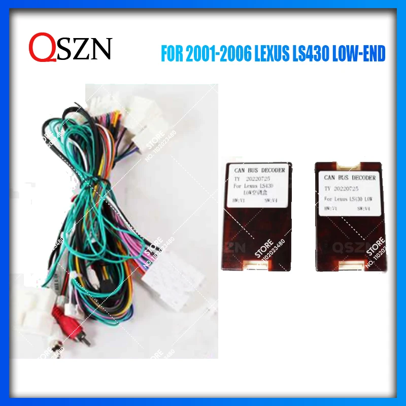 

QSZN Android Canbus box адаптер для 2001-2006 LEXUS LS430 низкочастотный проводной кабель автомобильный радиоприемник DVD 2 DIn стерео Мультимедиа