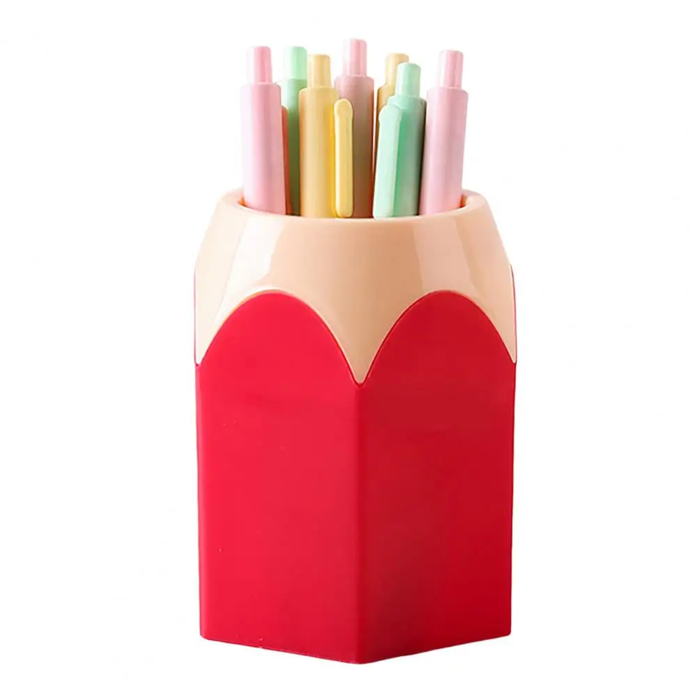 

Pen Holder with Round Corners Desktop Pen Holder Makeup Brush Organizer for Office Home Supplies Multifunctional for Students