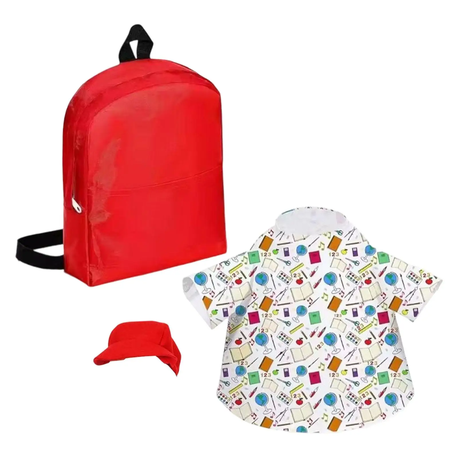 Goose Costume Set, Outdoor, Printed Dress, Hat, Backpack, Goose Outfit for