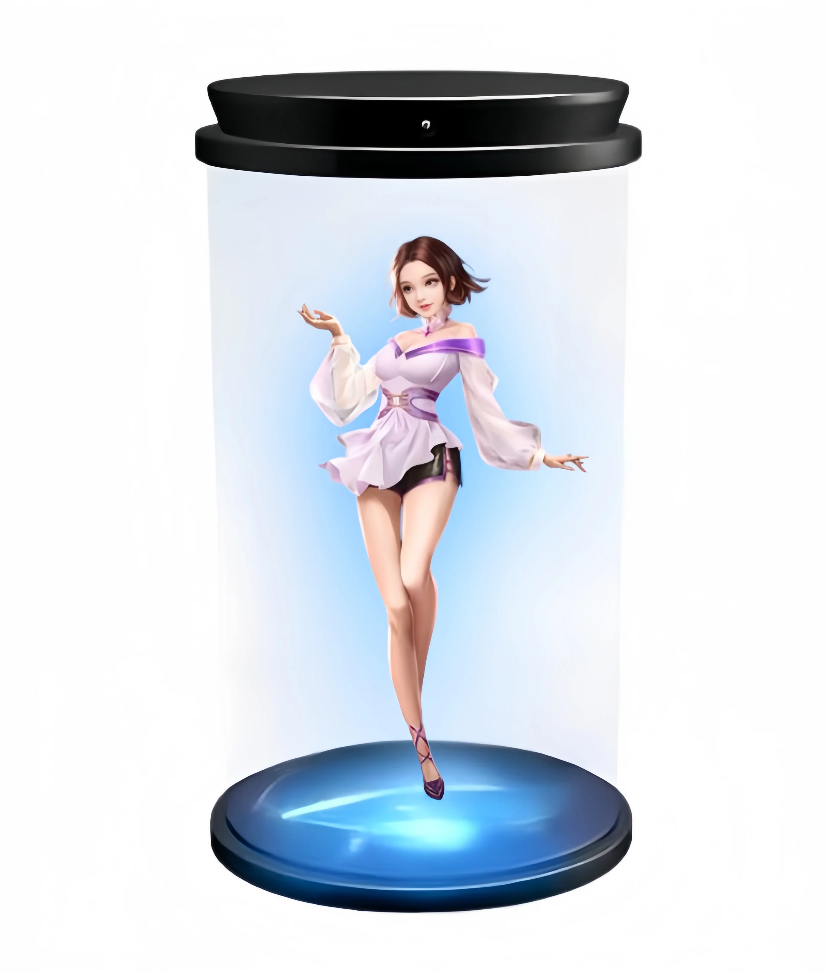 3D holographic transparent screen interactive holographic Christmas gift box