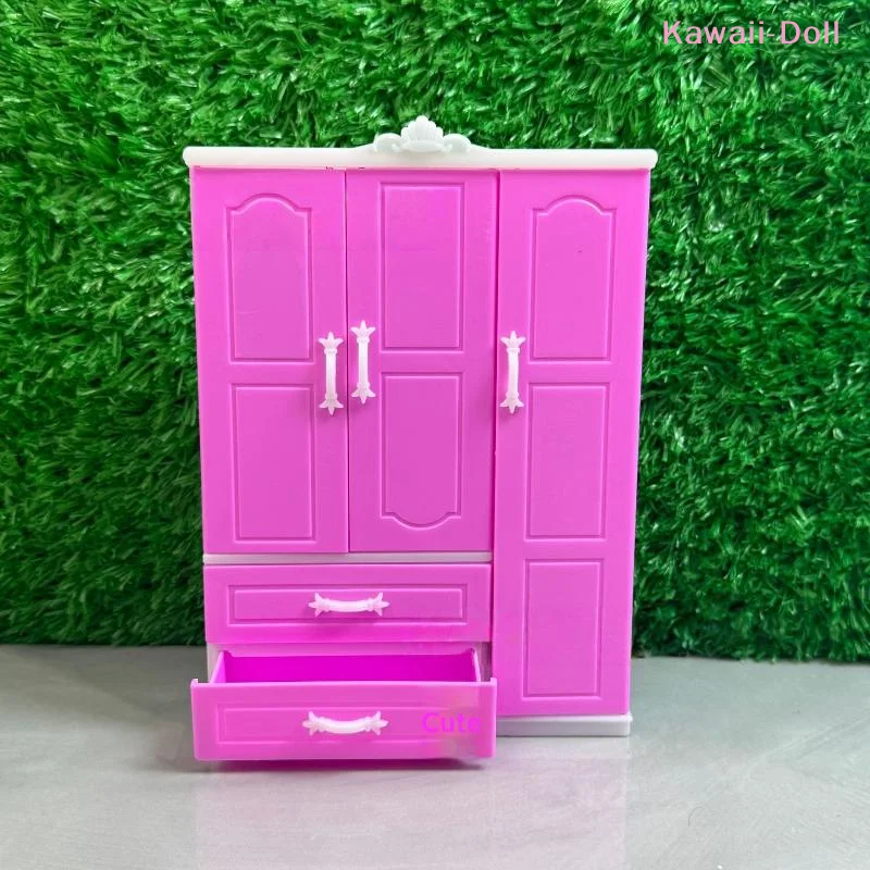 

1 шт. миниатюрный пластиковый шкаф-гардероб для кукольного домика, имитация, аксессуар для декора кукольного домика