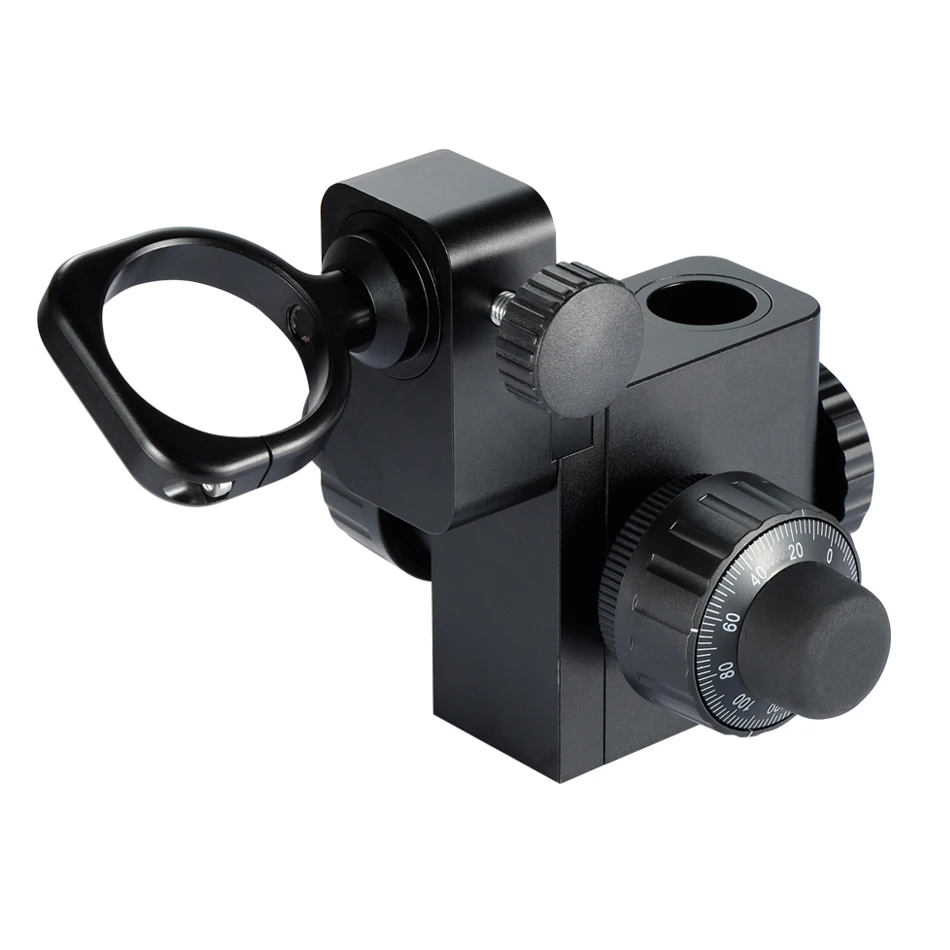 Imagem -02 - Suporte de Vídeo Microscópio Monocular 25 Ajuste Grosso e Fino mm 32 mm 360 ° Lente da Câmera Titular Rotação 50 mm
