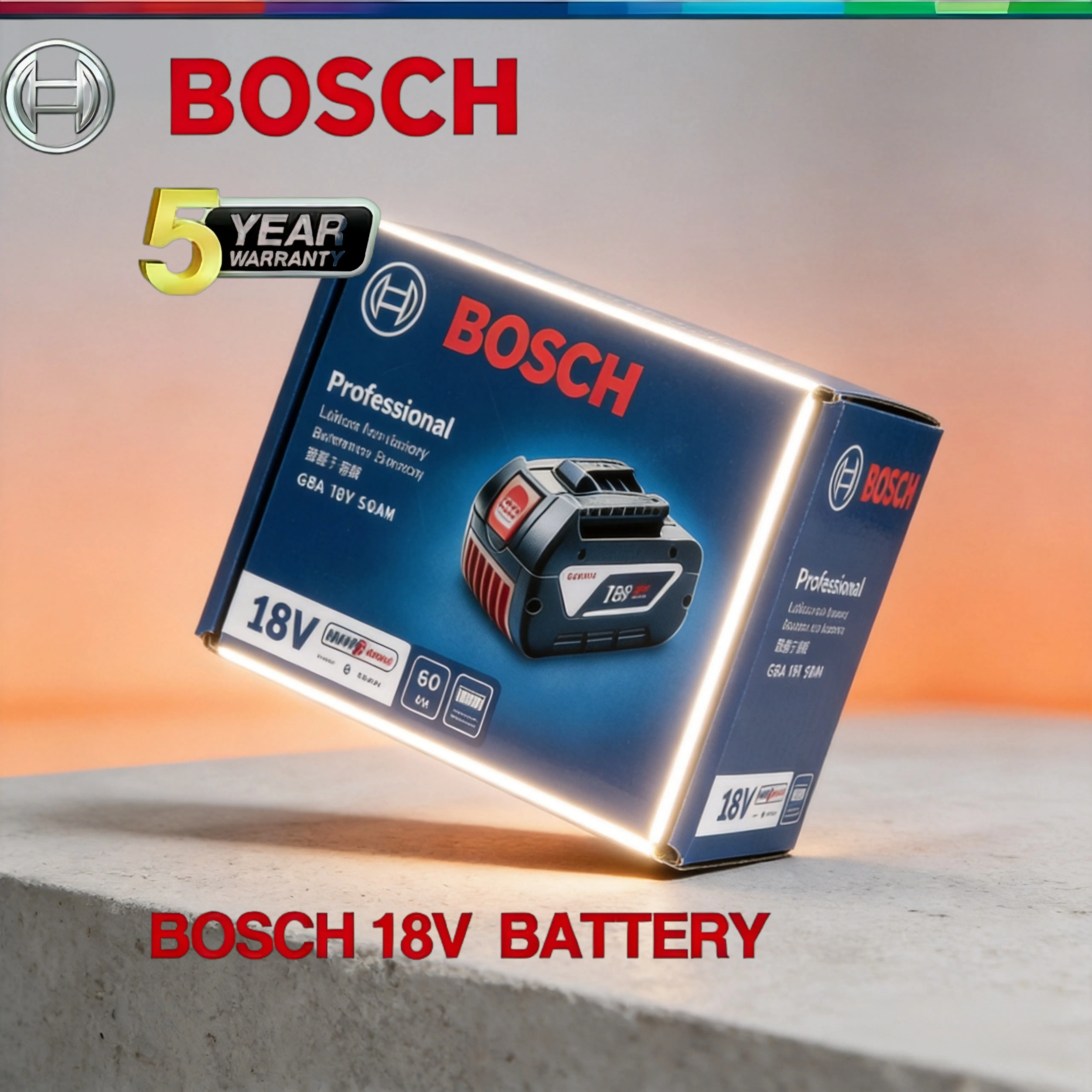 100% Origineel Bosch 18V Batterij 6000mAh, Draadloos Gereedschap Accu BAT609 BAT618 GBA18V80 Li-IonBattery