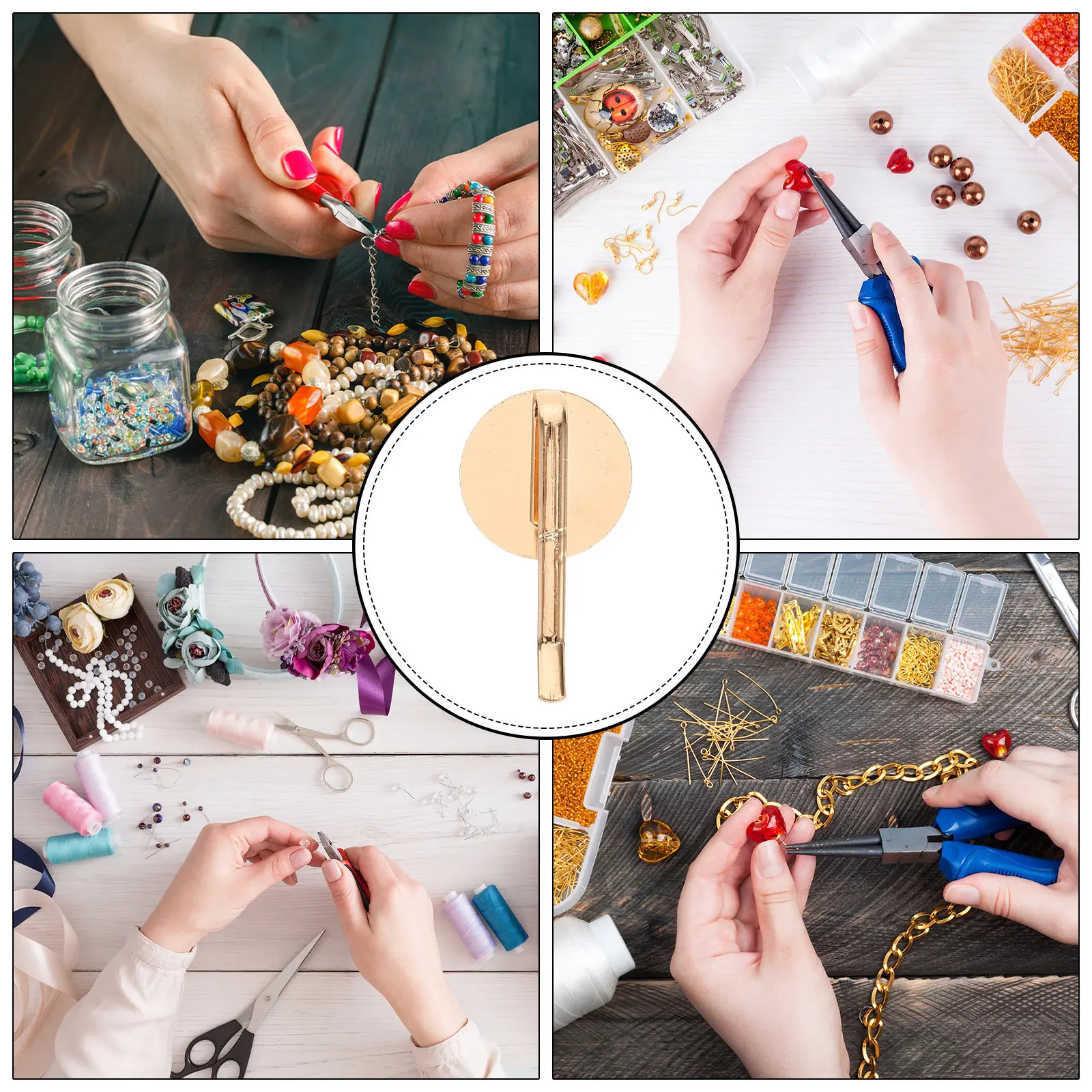50Pcs U Shaped Metal Hair Forks Vintage Style Bun Holders Smooth Iron Hairpins for Braids Ponytail Securing DIY Hair Jewelry
