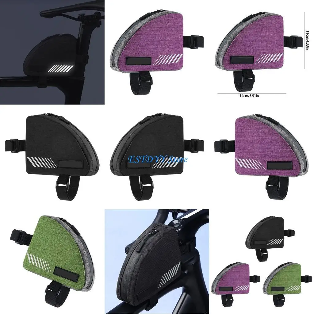 

G6DE Stable Bike Front Frame Bag with Antislip Water Resistant Bicycles Pouches