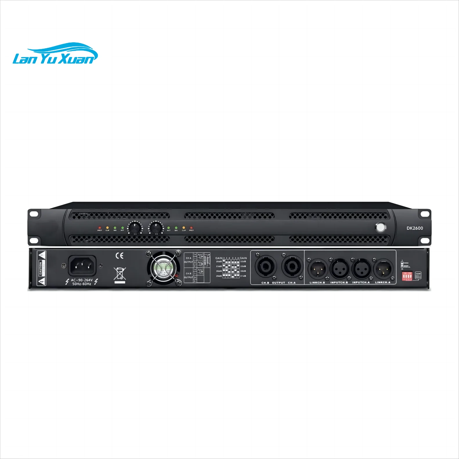 

High-performance Digital Audio Amplifiers Class D 1U Size 2 Channels Stage Performance Sound Power Professional Power Amplifier
