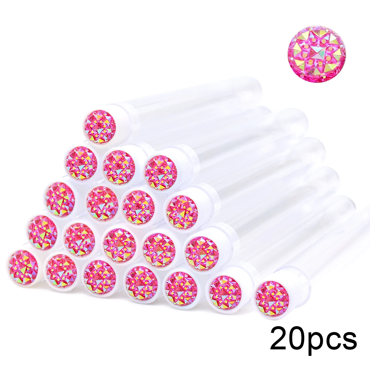 20pcs Empty Eyelash Brushes Tubes
