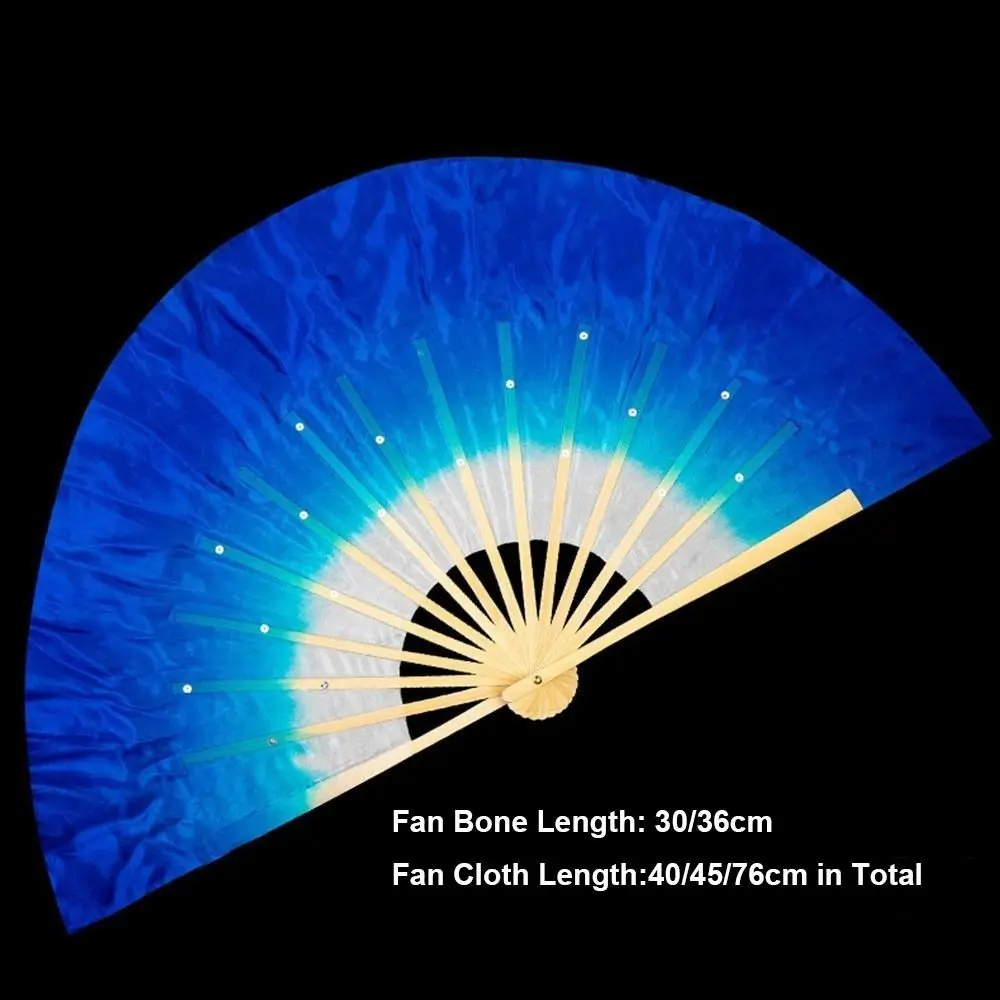 30/36 سنتيمتر الخيزران الصينية قصيرة الرقص الشرقي مروحة 10/15/40 سنتيمتر نصف دائرة الحرير 7 أنماط الخيزران المشجعين 4 ألوان اليد صبغ الكبار مروحة #6