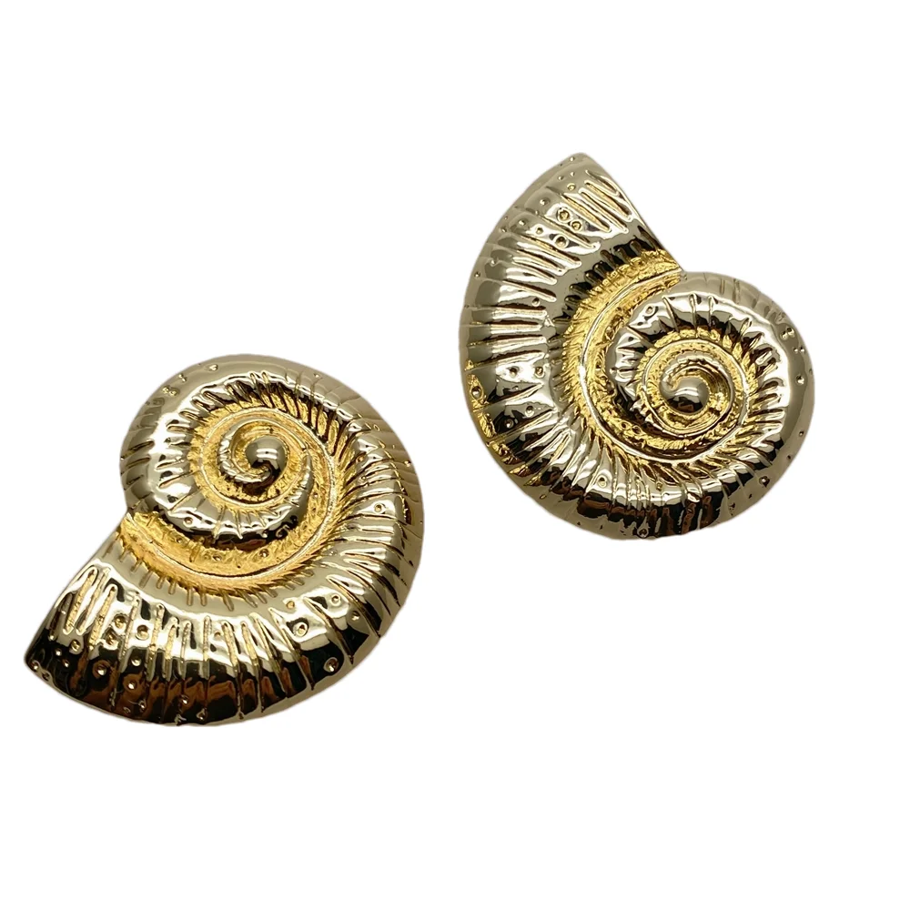 

10 шт., 35x45 мм, позолоченные подвески в форме ракушки, аксессуары для рукоделия, ручная работа, DIY