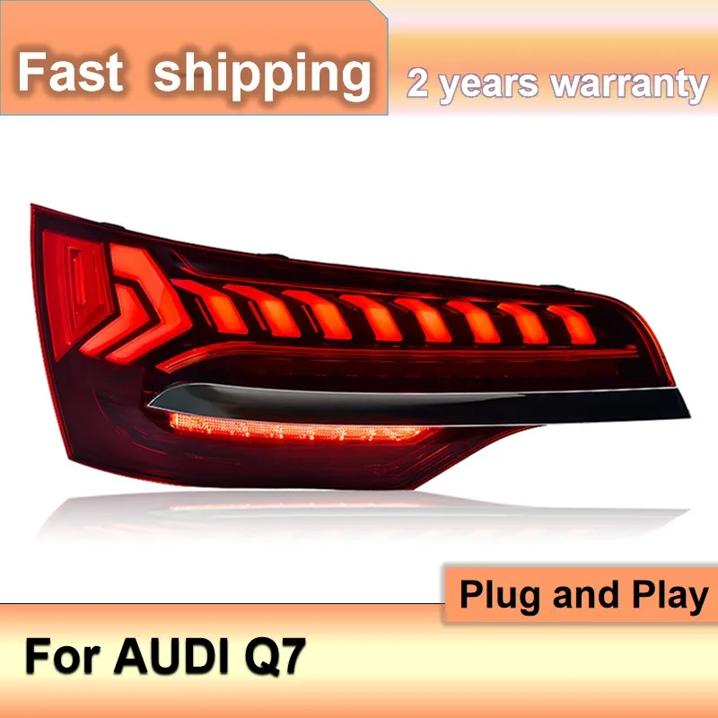 Car Accessories for Audi Q7 Taillight 2006-2015 Q7 Rear Light DRL Daytime Running lightFog Brake Dynamic Turn Signal