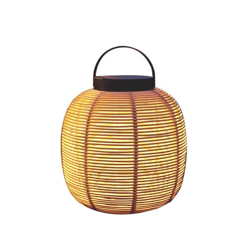 Lanterns Garden Lights Lawn Lights Newly Designed Chinese Handmade Rattan Woven Solar Outdoor LED Hand Made 80 IP65 -20 - 50