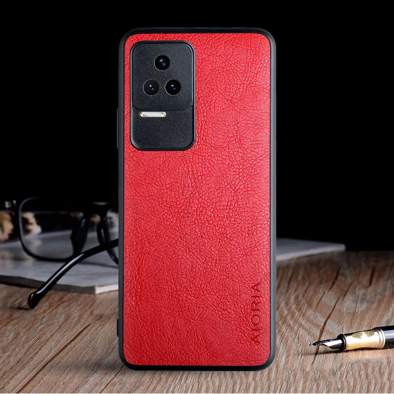 Case for Poco F4 funda NFC 5G luxury Vintage Leather skin soft hard cover coque for xiaomi poco f4 case capa