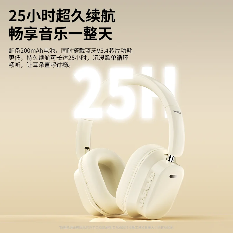 HYUNDAI HY-H08 H1i ANC Noise Cancellation Headset Wireless Bluetooth 5.3 HiFi Hi-Res 38db 3D Audio x Baseus Bowie Headphones