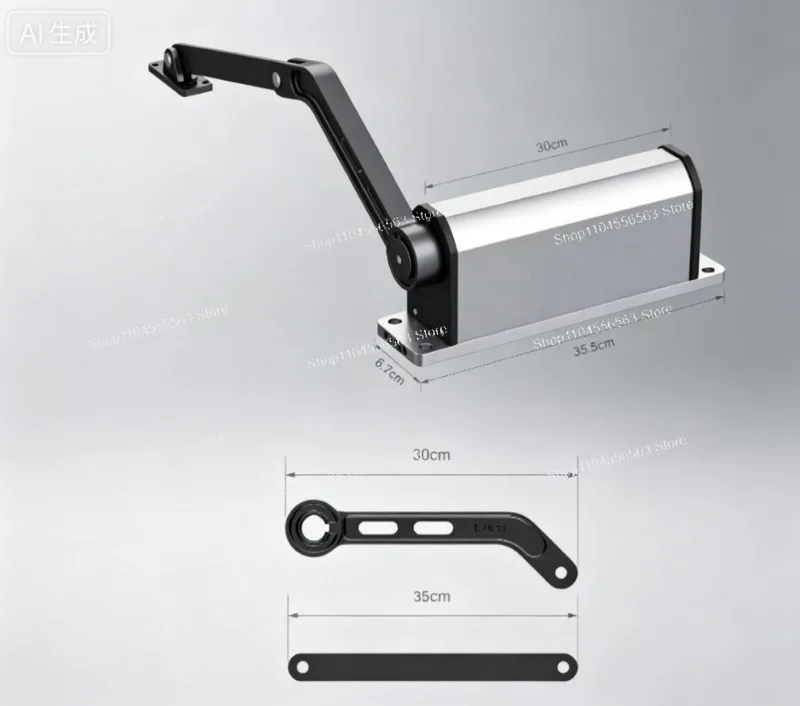 DSW-99 Waterproof Side-Mounted Electric Swing Door Closer/Opener 220V 100W Articulated Arm for Community Arc Gate