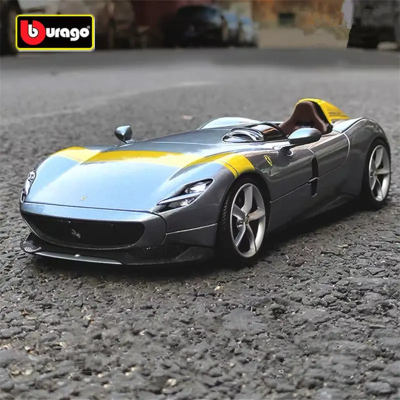 Bburago 1:24 Ferrari Monza SP1 Alloy Concept Sports Car Model Diecasts Metal Racing Vehicles Car Model Simulation Kids Toys Gift