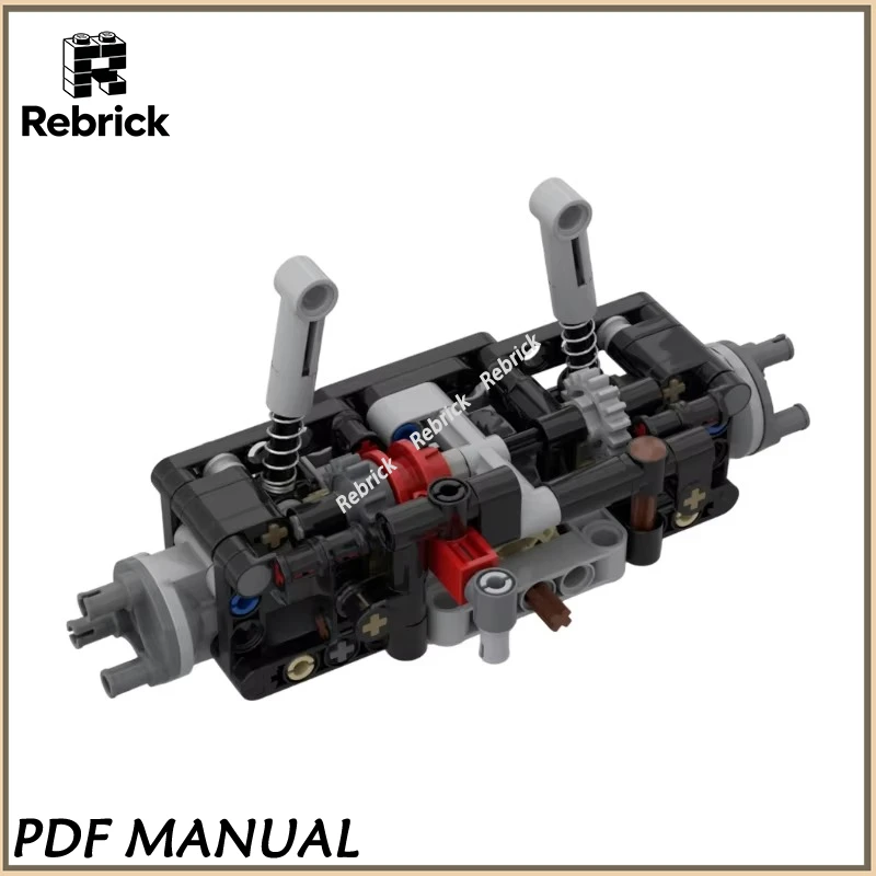 MOC Front Axle Building Blocks Mechanical Component Bricks Kit For Custom Car Truck Tractor Model Modification