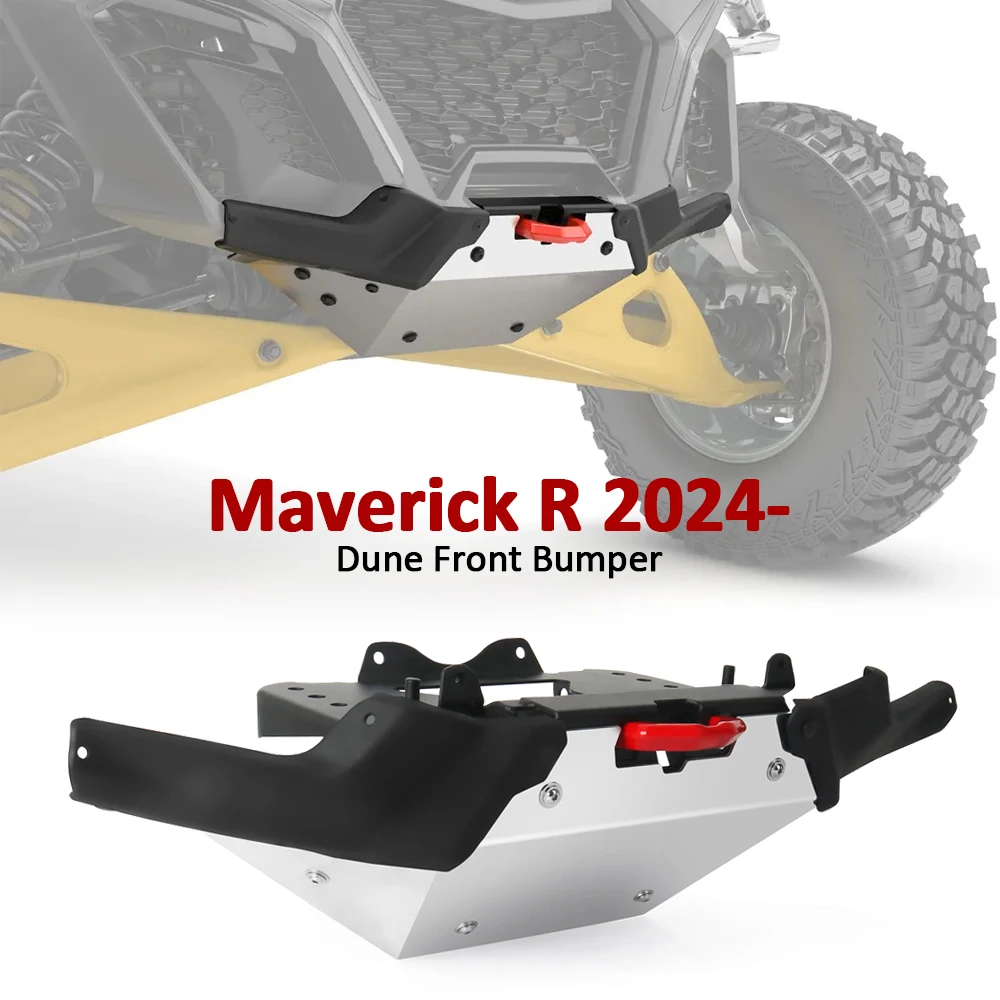 

UTV Dune Front Bumper Brush Guard Stainless steel and aluminum Liquid Titanium For Can-Am Maverick R 2024 2025