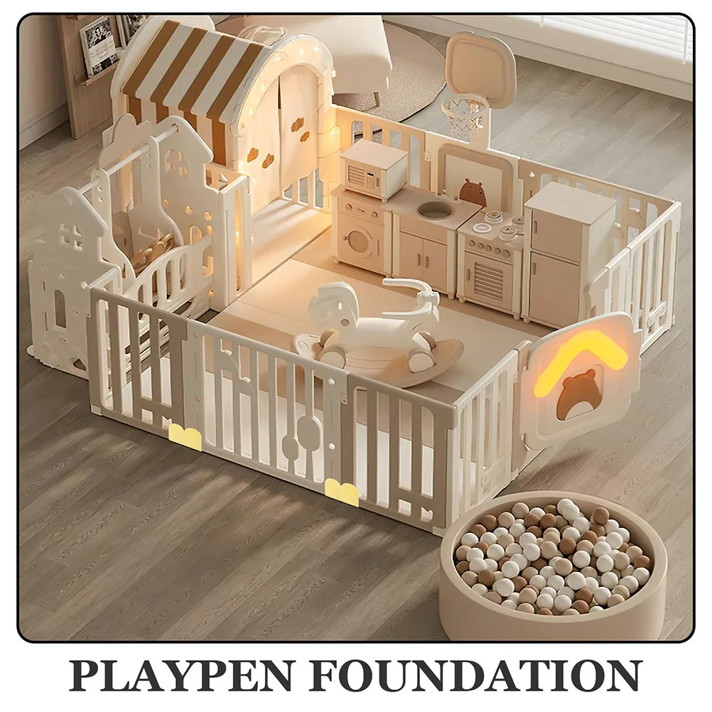 4pcs Plastic Playpen Base Anti-Slip Stabilizer Fixator For Floor Home Use Playpen Support Retainer Fence Holder Baby Safety