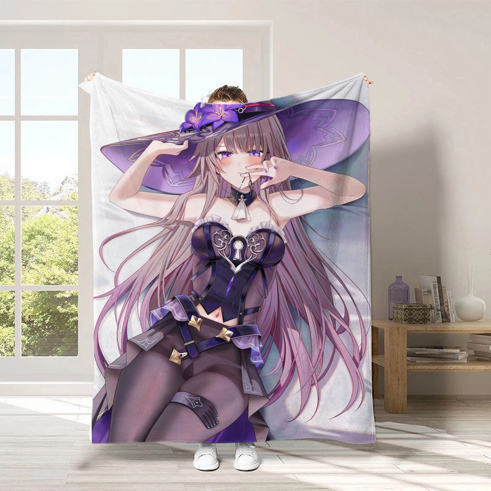 

Anime Herta Blanket 150x200cm Flannel Throw Blanket Cartoon Printed Sofa Cover Warm Bedspread Gift for Fans