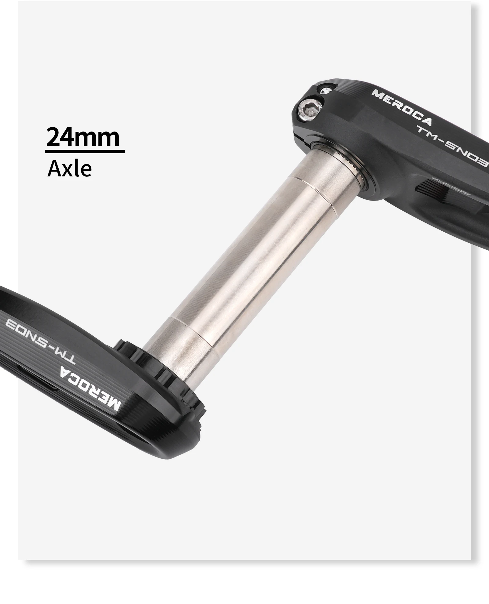 MEROCA MTB Kurbelgarnitur CNC Hohlgeschmiedeter Kurbelarm 3-Bolzen-Direktmontage-Kurbelgarnitur 3mm Offset 32T-38T 165/170mm Mountainbike-Kurbel – Detail 10