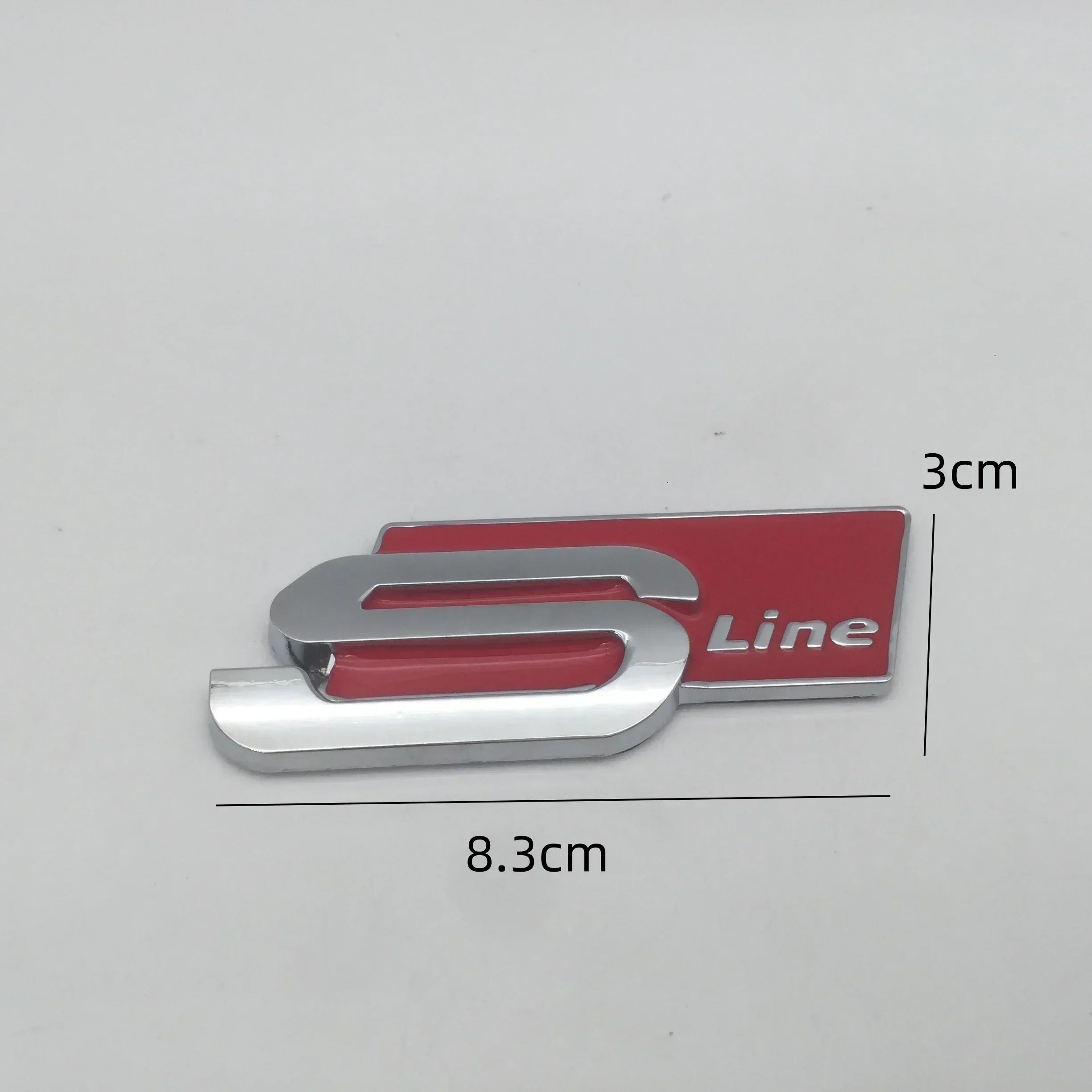 1pcs metal for Audi Sline S line car Letter Emblem Side Fender Rear tail trunk badge sticker Decal styling Auto accessorie
