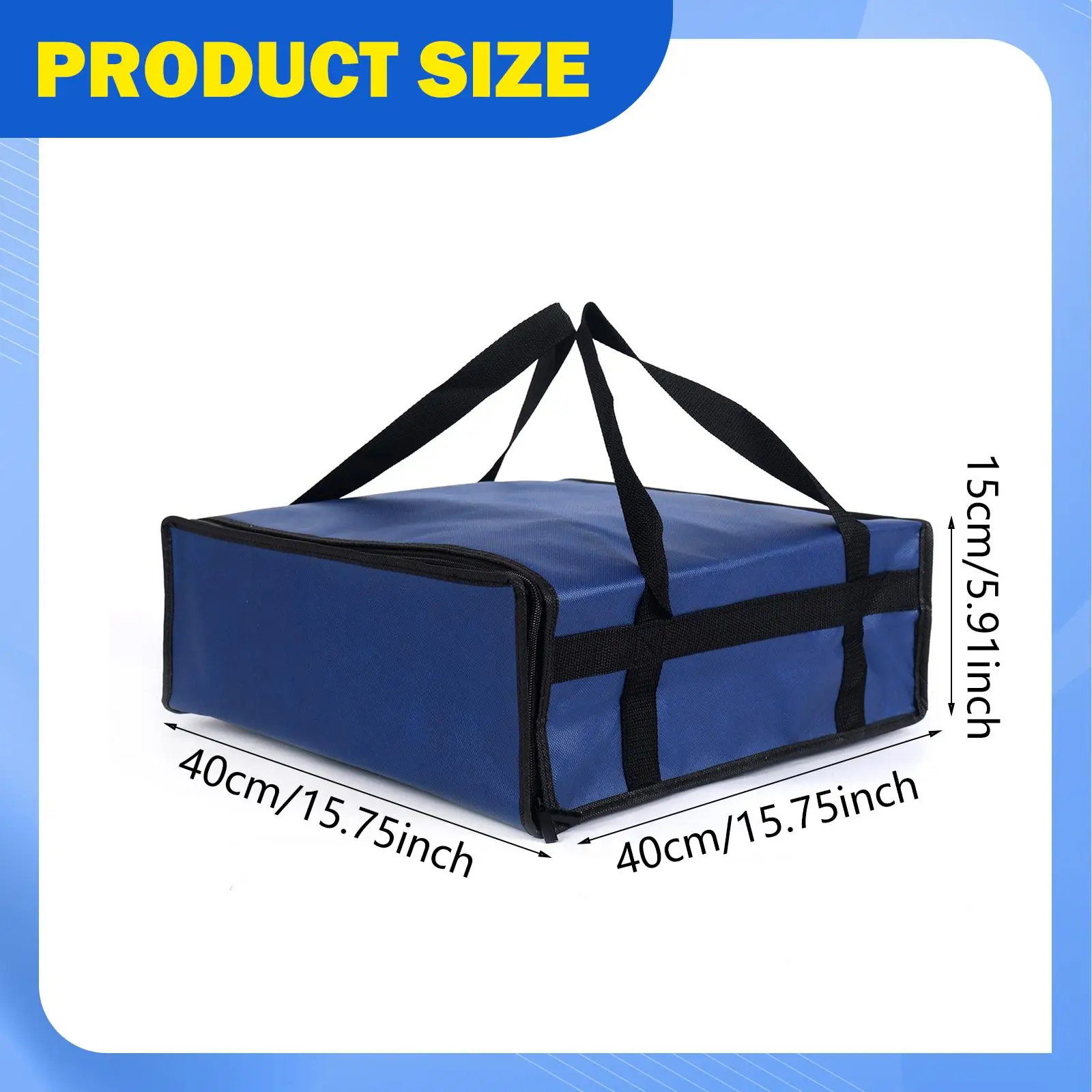 Portable Insulated Food Delivery Bag Heat Retaining Pizza Holder Carry Case for Catering Services