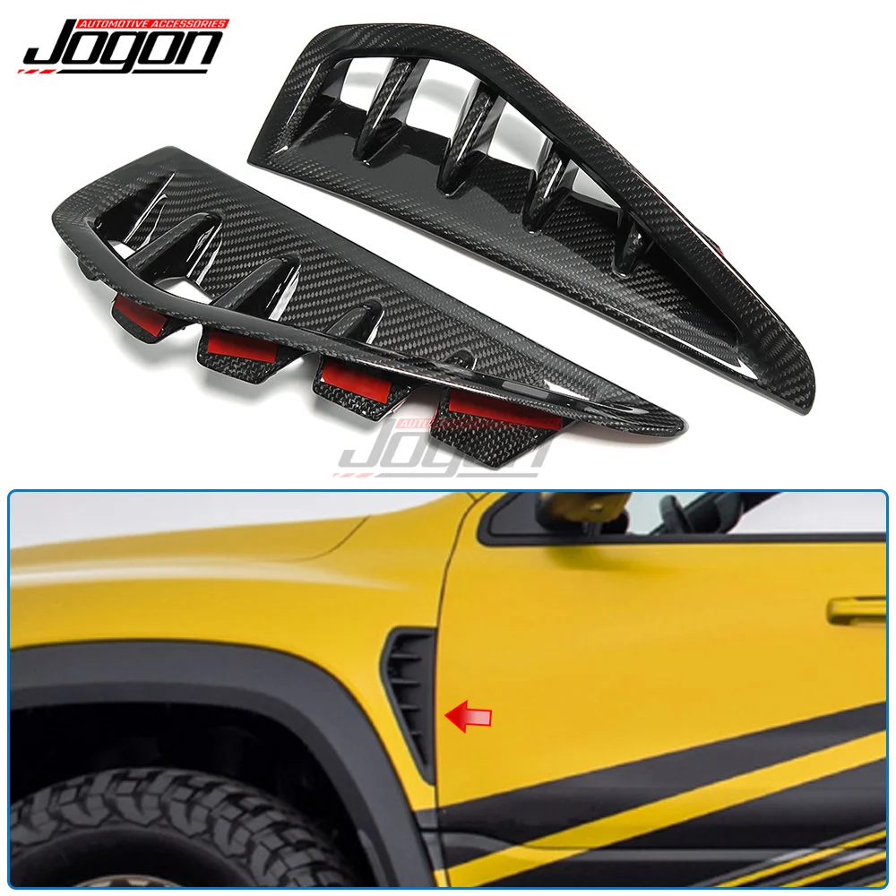 

For Dodge Ram TRX Off-Road SRT 1500 2500 2019+ Side Air Vent Cover Car Side Fender Vent Trim Frame Carbon Fiber Car Accessories