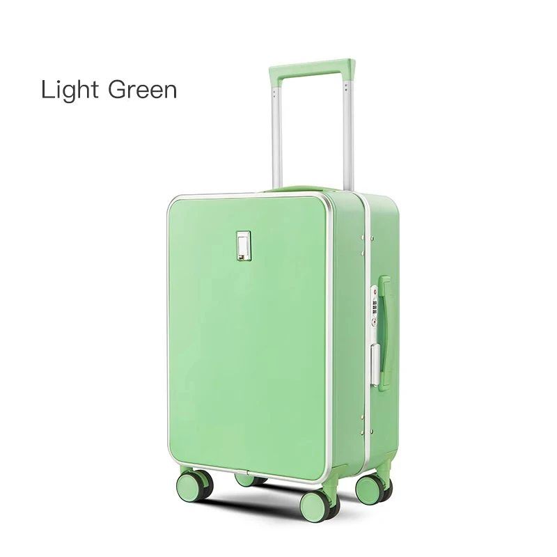 SUSHIMU Suitcase Travel Suitcase Men 20 24 26 Carry-On Luggage Women PC Aluminum Frame Trolley Case TSA password lock