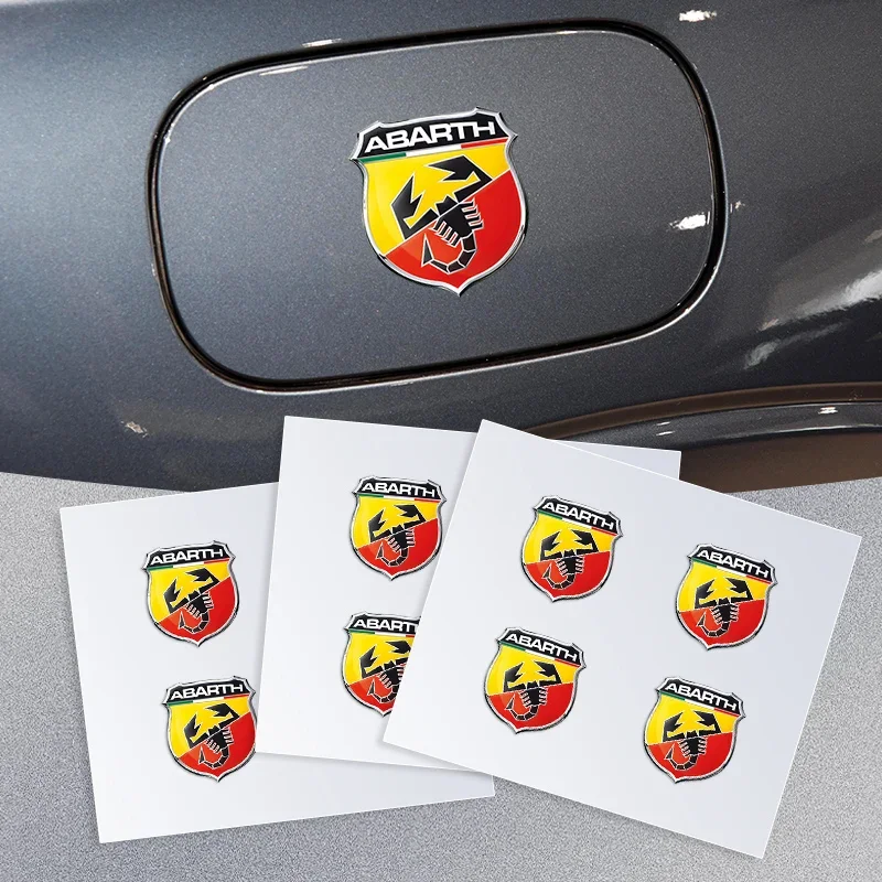 1/2/5/10Pcs Car Logo Car Door Handle Anti Scratches Stickers For Abarth Stilo Ducato Palio Bravo Linea Doblo 500 Grande Tipo
