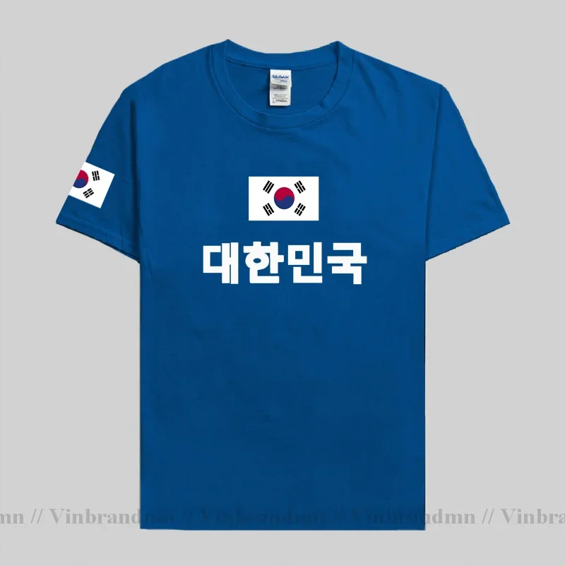 Republic of Korea South T shirts Man KOR New Jersey T-shirts Nation Team 100% Cotton Meeting Fans Streetwear Fitness Korean Flag