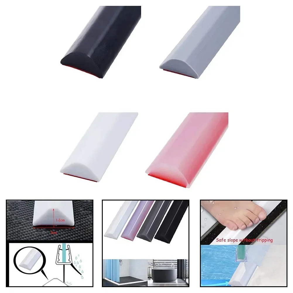 

100CM Bathroom Water Stopper Silicone Retaining Strip Water Shower Dam Flood Barrier Dry And Wet Separation Blocker