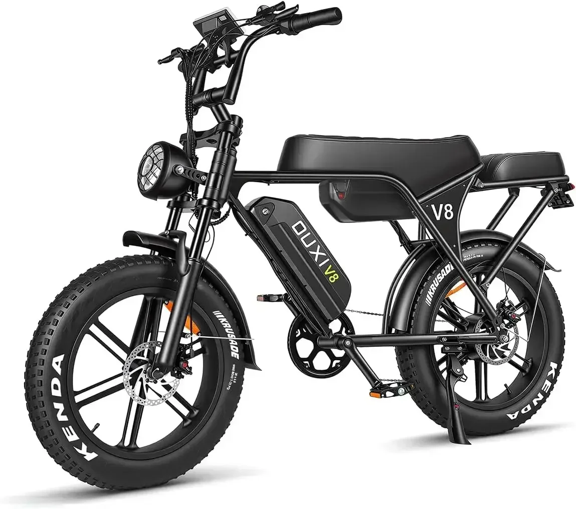 V8 Max Electric Bike for Adults, Electric Mountain Bike with Dual 48V 15Ah Removable Larger Battery, Peak 1000W Motor Adult