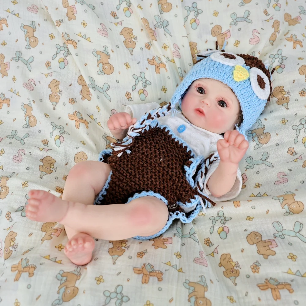 Cloveray 16 بوصة كامل الجسم الصلبة سيليكون واقعية تولد من جديد دمية طفل سوبر لينة سيليكون دمية عالية الجودة اليدوية لعبة طفل هدية #4