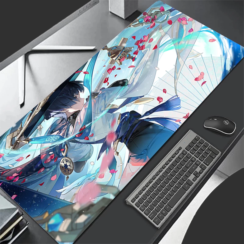 Mousepad Computer Gaming Accessories Keyboard Pad Office PC Rubber Mouse Pad G-genshin Impact Wanderer Decoracion Desk Mouse Mat