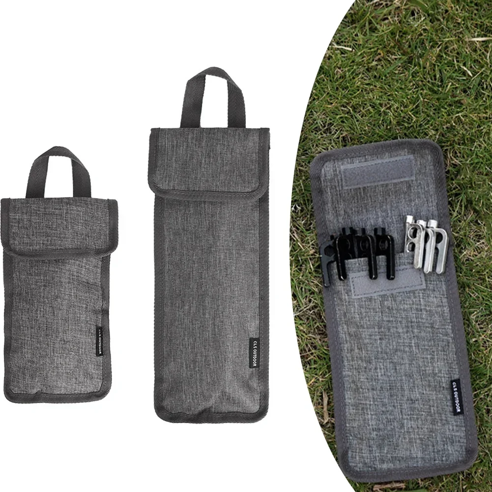 

1pc Ground Nail Bag Outdoor Camping Tent Pegs Bags Oxford Cloth Hammer Storage Bags Outdoor Camping Accessories ﻿