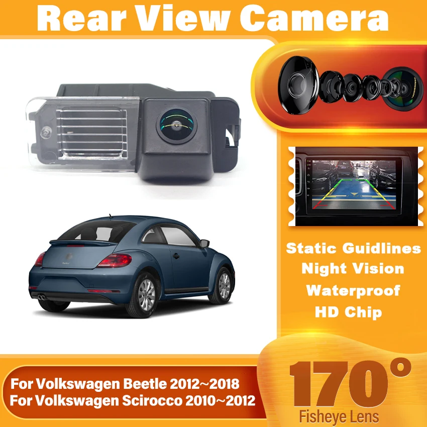 

12 В автомобильная камера заднего вида PDC Parktronic реверсивная камера ночного видения для Volkswagen Beetle 2012 ~ 2018 для Volkswagen Scirocco 2010 ~ 2012
