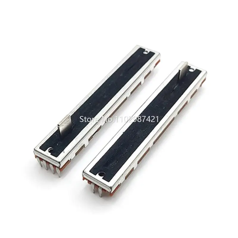 2 Pieces SC609G Mixer 88MM Sliding Potentiometer B10K B10Kx2 6Pin Dual Channel Volume Fader Slide Stroke 60MM Handle Length 10MM