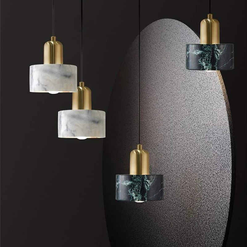 

Nordic Luxury Marble Pendant Lamp Home Decor Bedroom Bedside Kitchen Restaurant Bar Counter Hanging lamp Lighting Fixtures