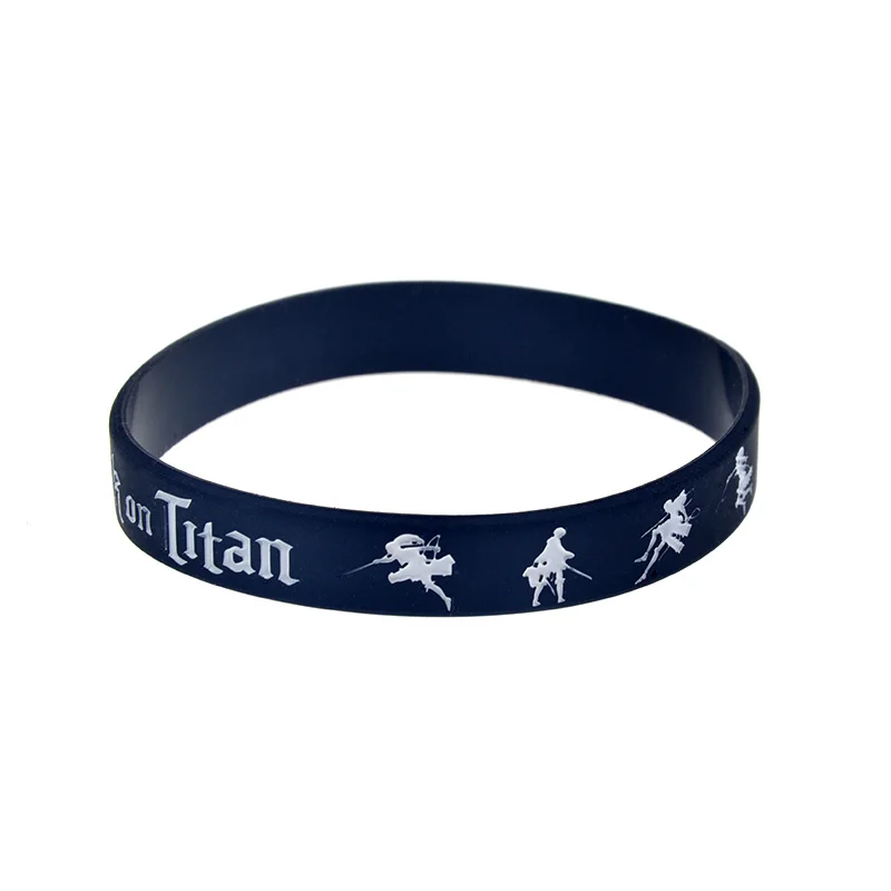 1PC Attack On Titan Silikonkautschuk-Armband Anime Geschenk Erwachsenengröße Armband – Detail 8