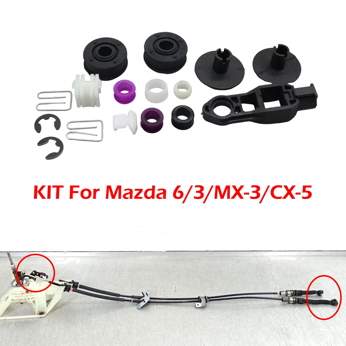Gear Lever Repair Kit For Mazda 3 III CX-5 6 2002-2008 Manual Selector Shifter Linkage Pivot Bushing Grommet Shifting Issue Fix