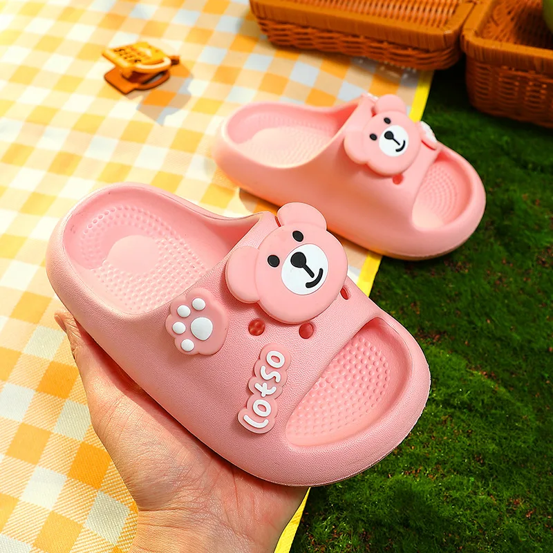 Children's Summer New Cute Animal Cartoon Fashion Boys and Girls Indoor Home Non-slip Breathable Slippers