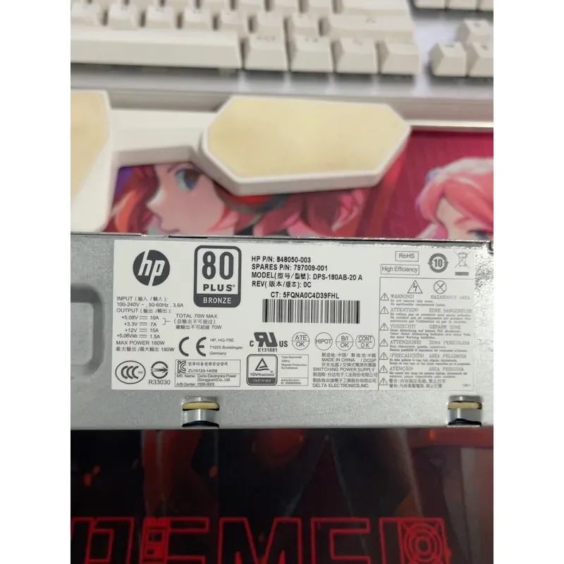 for HP DPS-180AB-20A 180W Power Supply Unit 80PLUS Copper Certified Replacement PSU for Desktop Computer Server