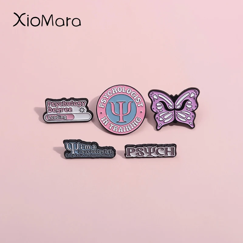 Caring Mental Health Enamel Pins Custom Psychologist In Training Brooches Lapel Badges Jewelry Gift For Psychology Student ﻿